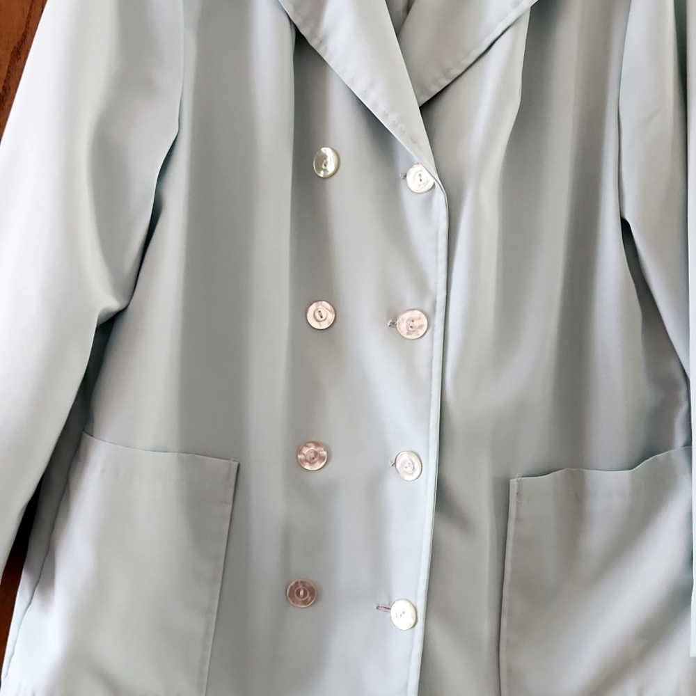 Misses Vintage ILGWU Lightweight coat in lt blue; appr Size L - 16/18 - Picture 2 of 9
